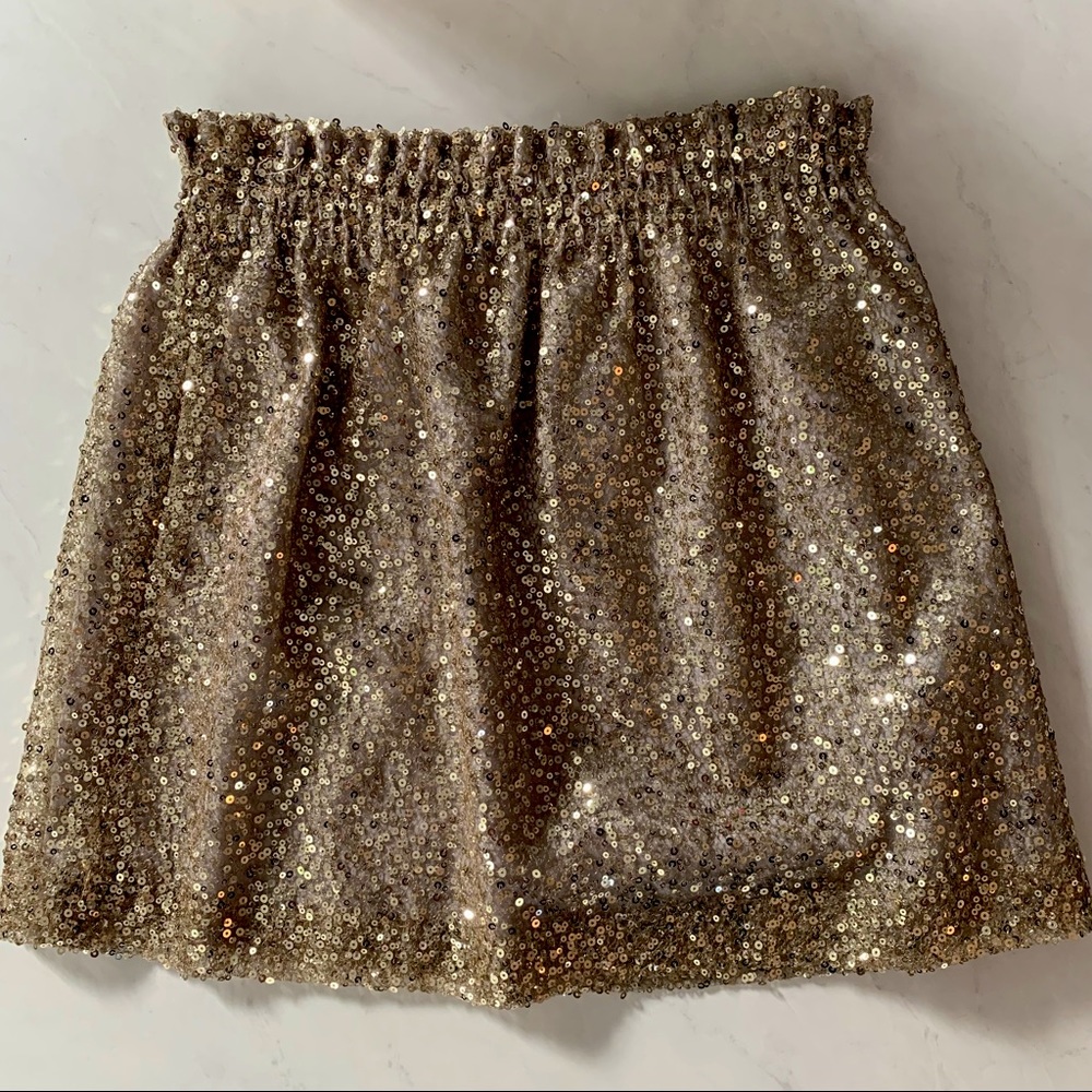 J.Crew gold sequin skirt - size 6